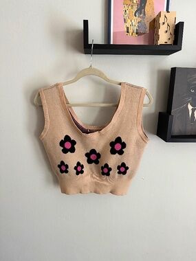 Bailey Rose Floral Knit Crop Top